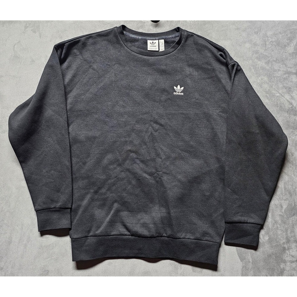 Adidas Originals Essentials‎ Boyfriend Crew Black Sweatshirt JC8422 Women's XL